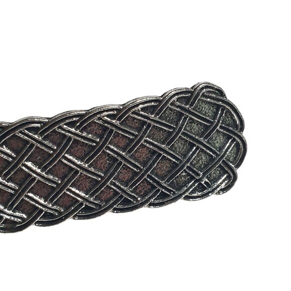 Barrette Clip Metal Hair 3.25" Long Basket Weave Pattern Pony Tail Girl Gift - Picture 2 of 4